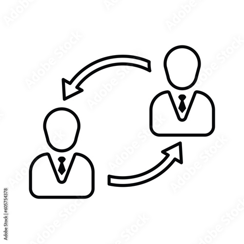 Advising, consulting icon. Line, outline symbol.
