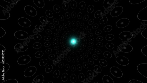 Flickering neon color circle dot lights photo