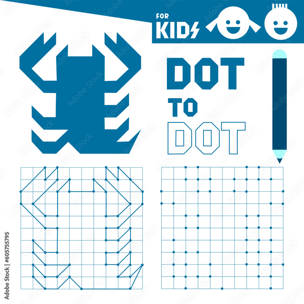 Dot to dot games for kids. Scorpio zodiac. Connect the dots and drawing ...