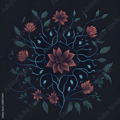 Aura Flower Patterns - Digital Floral Art Design