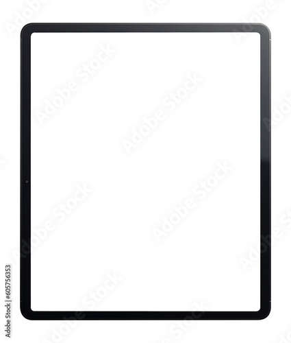 Tablet pc isolated on white, transparent background, PNG, mockup, ai