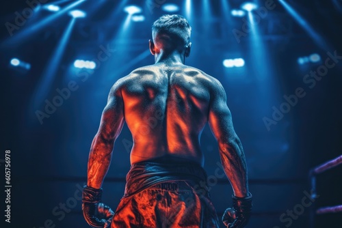 MMA Fighter in the Ring photo