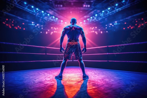 MMA Fighter in the Ring