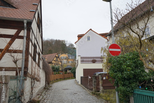 Alte Dorfstrasse im Dresdener Stadtteil Loschwitz photo