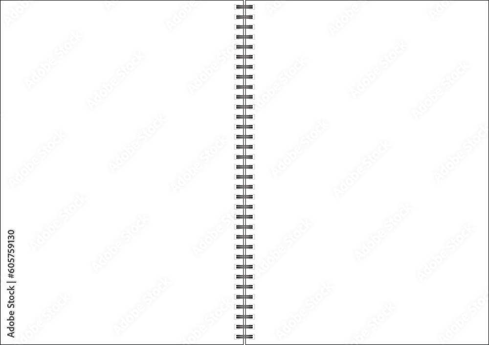 Blank notebook in a metal spiral binding vector eps 10 Blank notebook in a metal spiral binding vector eps 10