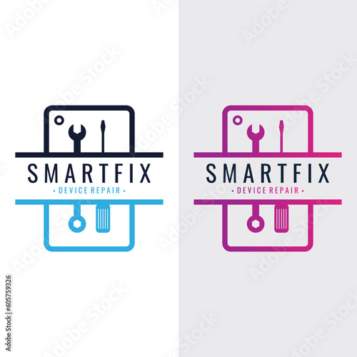 Phone Repair Service Logo Template