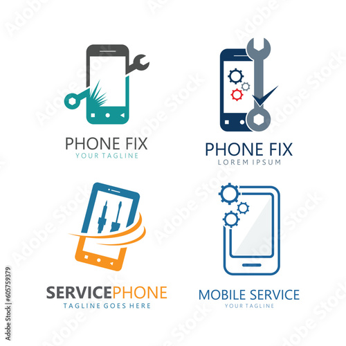 Phone Repair Service Logo Template