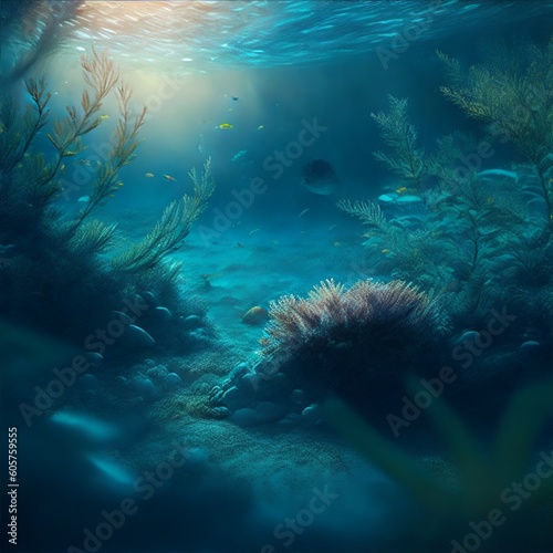 Fototapeta Naklejka Na Ścianę i Meble -  coral reef in the sea, generation ai