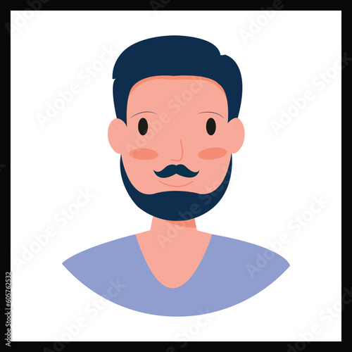 Avatar man. flat design people characters. vector illustration, Art.