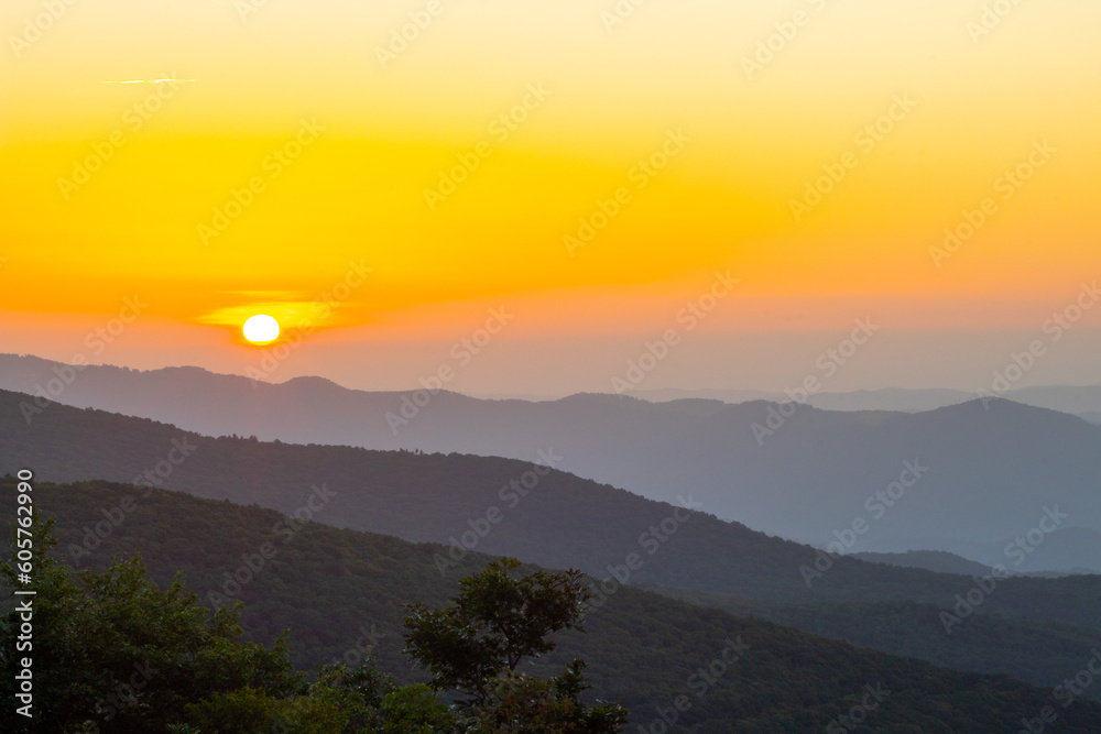 Sunrise in the Blue Ridge Mountains