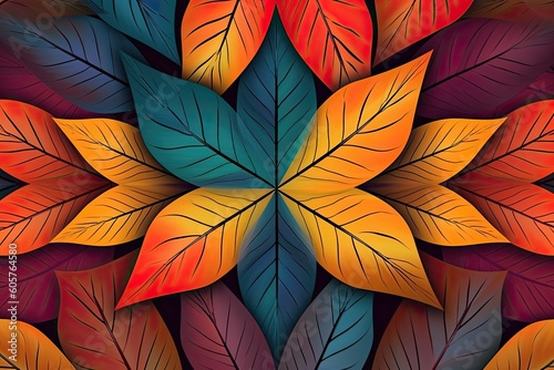 autumn leaves background - created with generative ai © Rieth