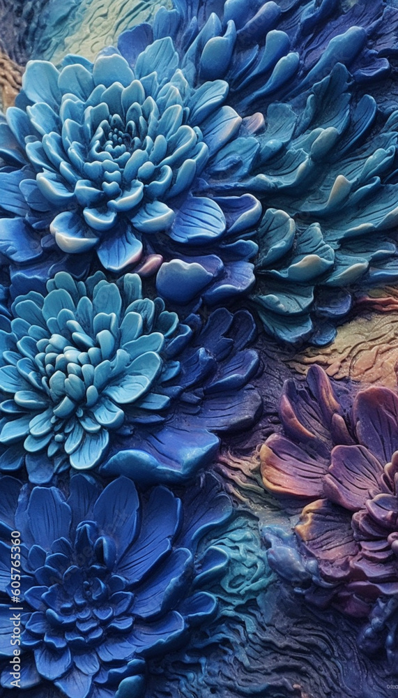 Blue succulent background Blue succulent background