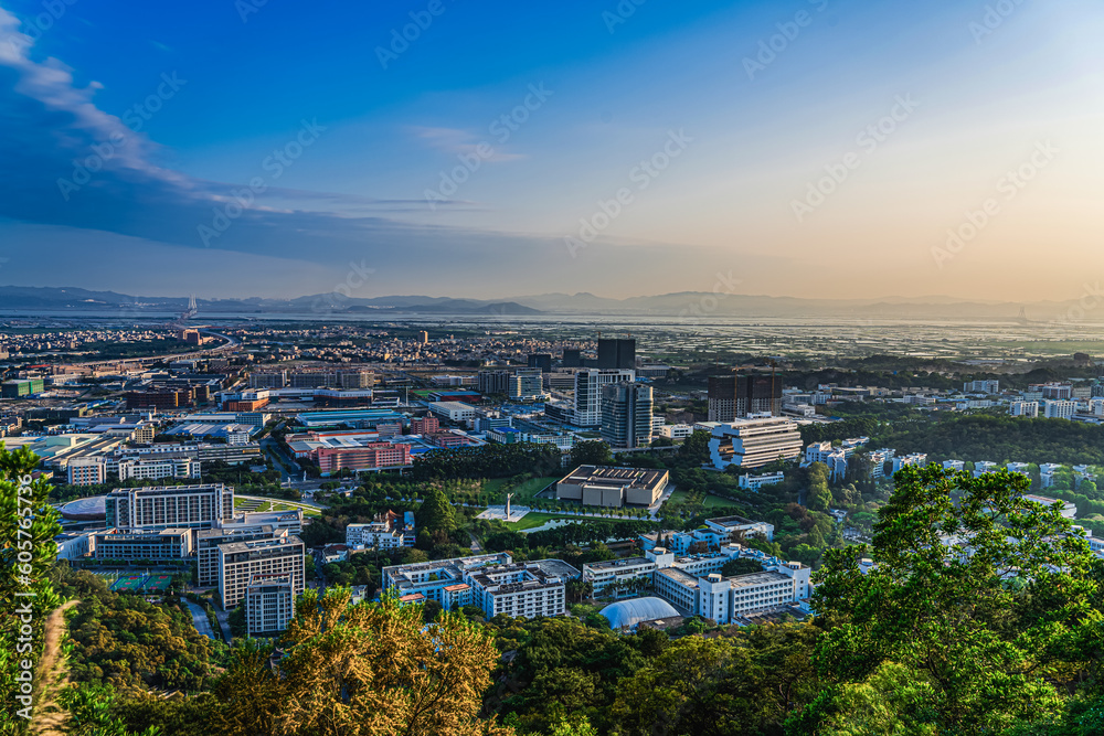 Panorama of Shantou University, Shantou City, Guangdong Province, China
