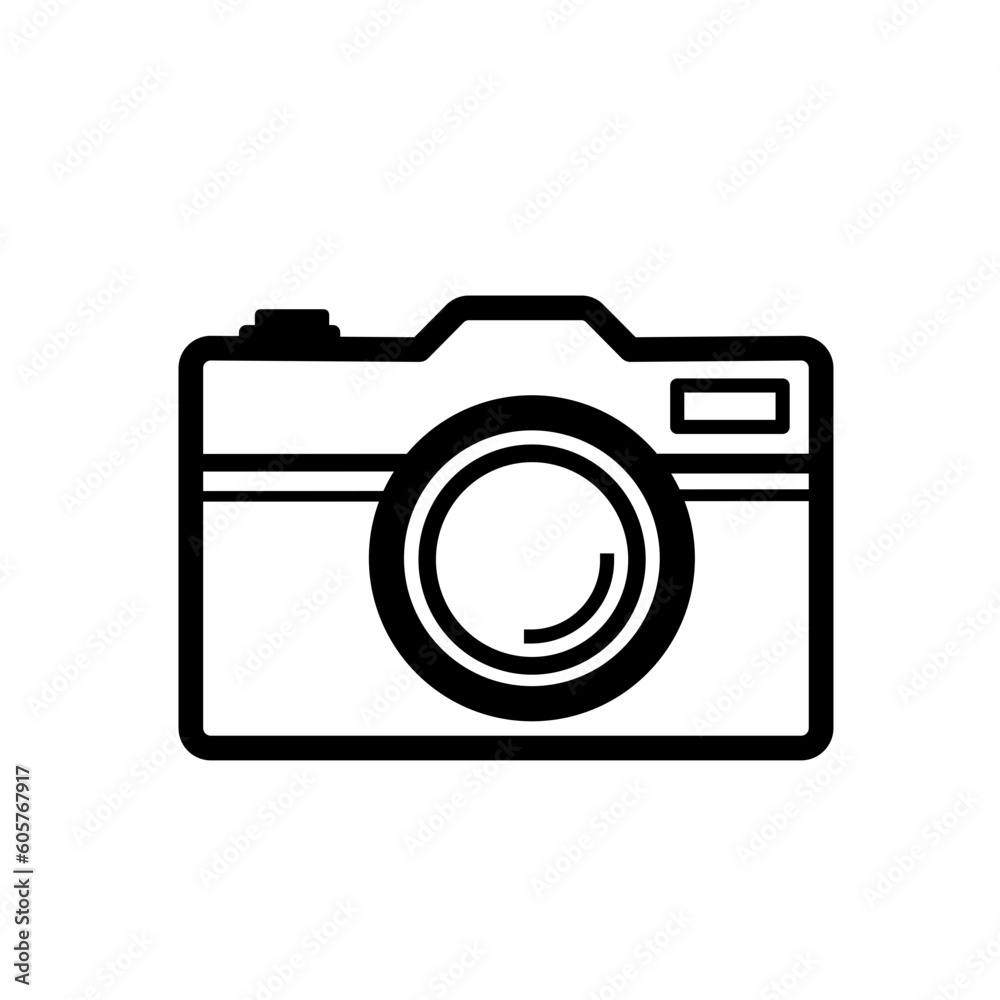 digital photo camera - vector icon
