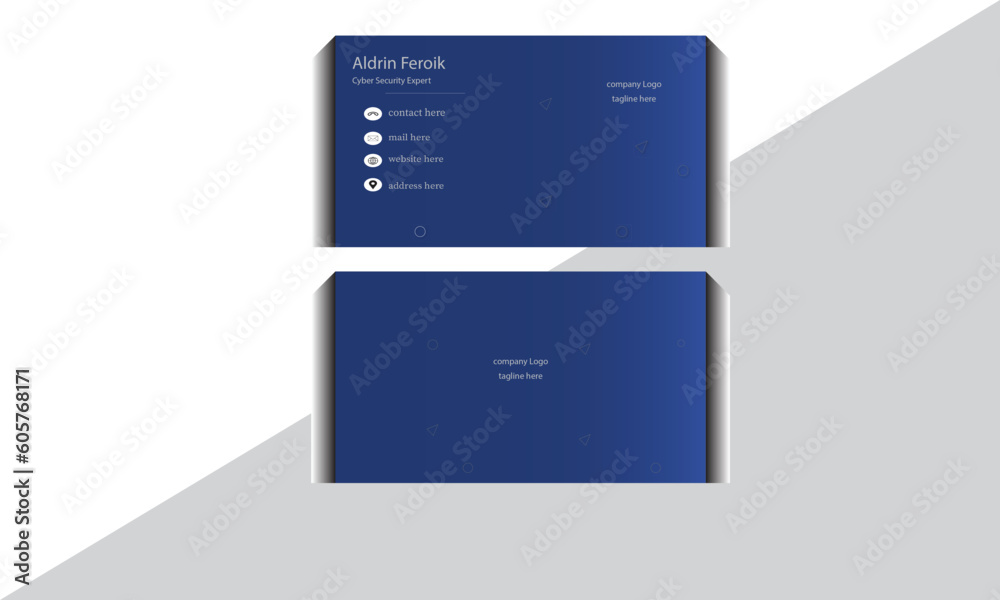 business card, template, layout, modern and creative professional , blue, business ,template ,design for personal and marketing identity.