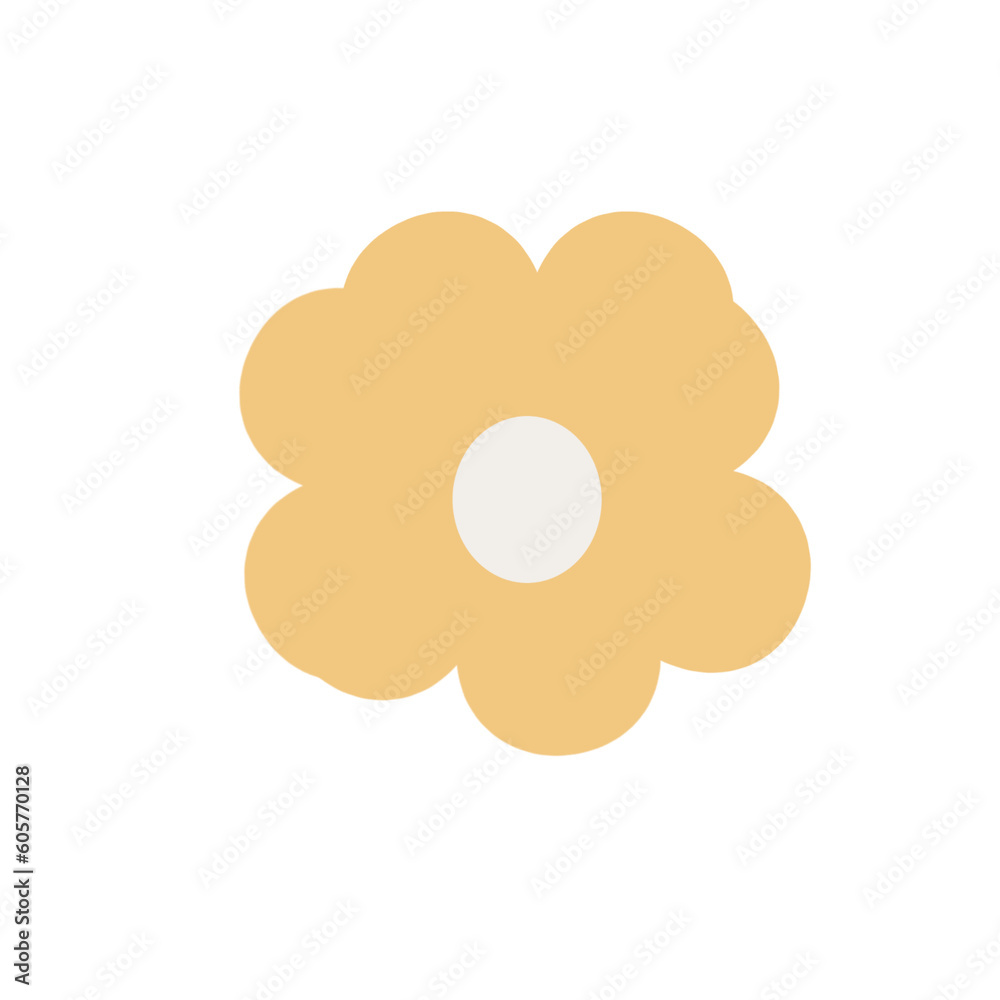 Cute flower decoratin.handrawn flower doodle. Cute flower decoratin.handrawn flower doodle.