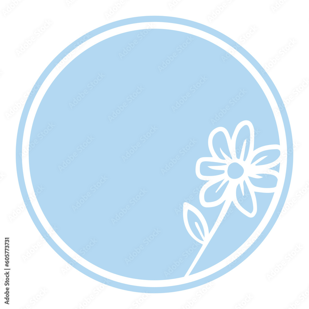 floral pastel circle sign floral pastel circle sign