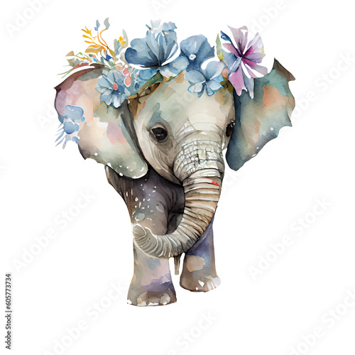 Watercolor elephant