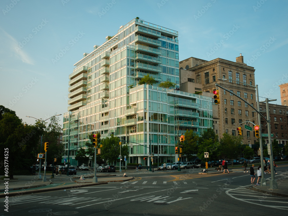 Modern building at Grand Army Plaza, Brooklyn, New York