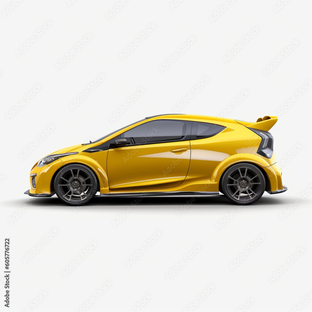 Hatch sports luxury car expensive vehicle matte black side view transport cab Hatch sports luxury car expensive vehicle matte black side view transport cab