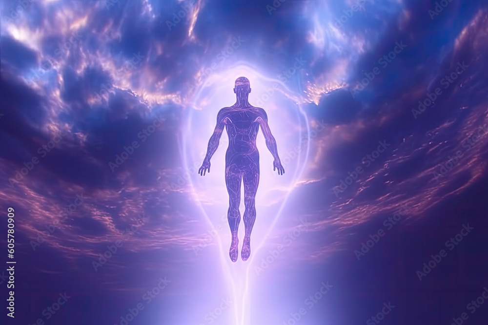 Astral body, Psychedelic journey, near death experience - Generative AI Astral body, Psychedelic journey, near death experience - Generative AI