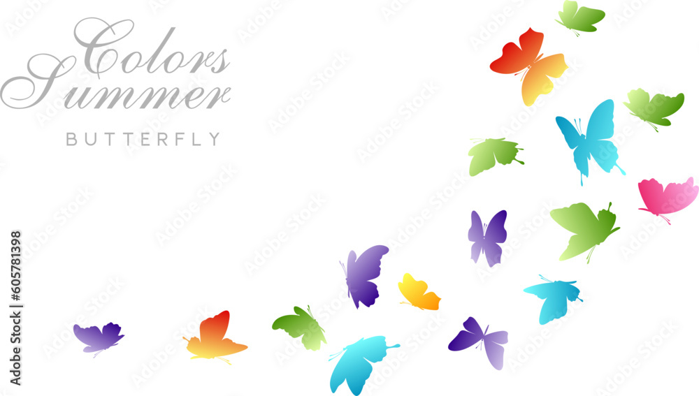 Flying butterflies. Vector decoration element. Flying butterflies. Vector decoration element.