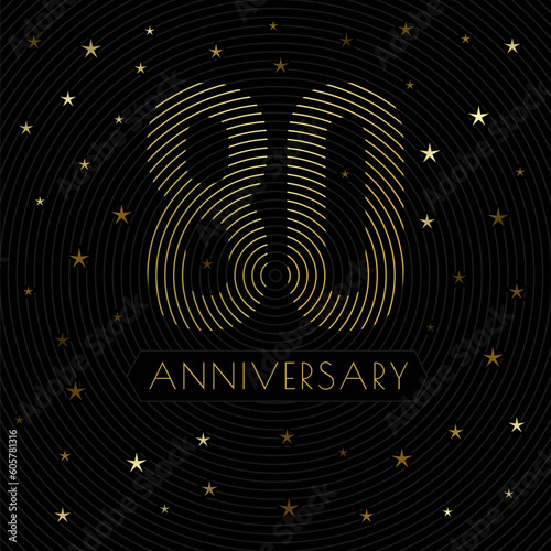 80 anniversary vector emblem