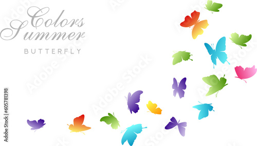 Flying butterflies. Vector decoration element.