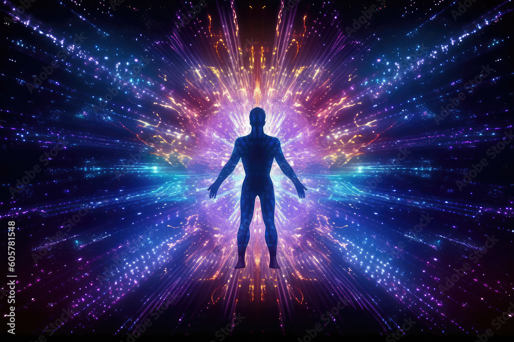 Astral body, Psychedelic journey, near death experience Generative AI