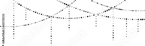 Holiday garlands. Celebration decoration border. Vector design element.