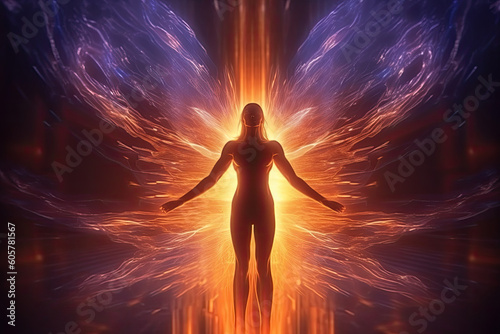 Astral body, Psychedelic journey, near death experience - Generative AI