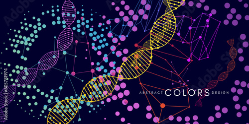 Futuristic tech style horizontal background.