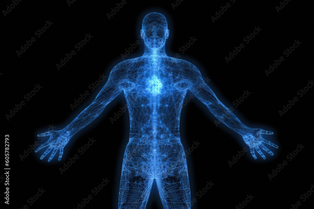 Astral body, Psychedelic journey, near death experience - Generative AI Astral body, Psychedelic journey, near death experience - Generative AI
