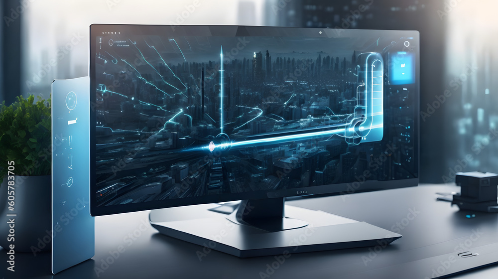 Fototapeta premium Tech Beyond Borders: Exploring Limitless Possibilities with Augmented Reality