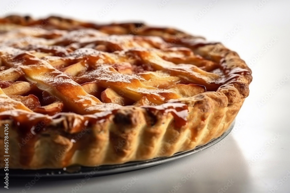 Fresh American apple pie. Generative AI. Fresh American apple pie. Generative AI.