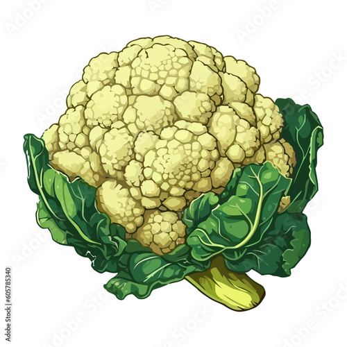 Fresh cauliflower and leafy greens for healthy eating