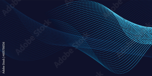 Blue abstract background and blue dot