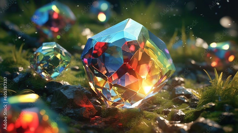 Crystals with druze. Generative AI. Illustration for for banner, poster, cover, brochure or presentation. Crystals with druze. Generative AI. Illustration for for banner, poster, cover, brochure or presentation.
