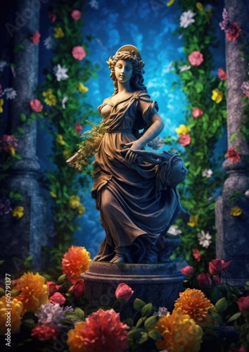 Aphrodite in Blumen