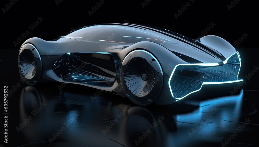 car from the future. Created with Generative AI technology