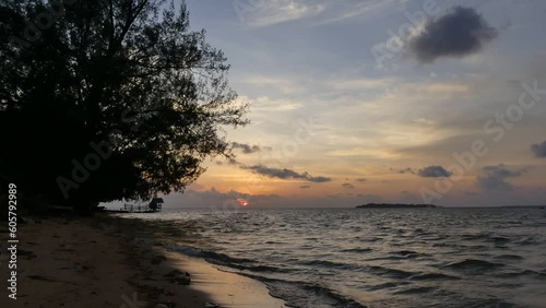 sunrise on an island in the pacific ocean