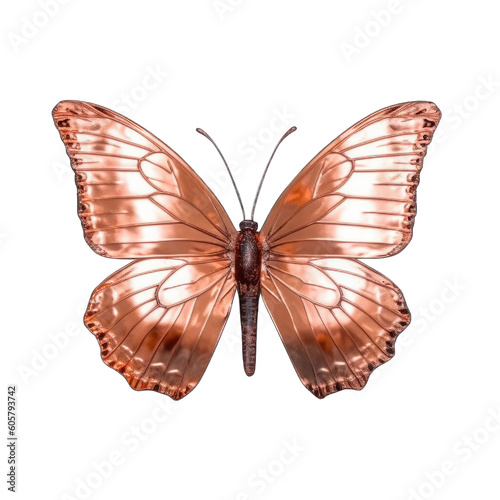 Dorcas copper butterfly - Lycaena dorcas 1. Transparent PNG. Generative AI