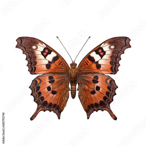 Eastern comma butterfly - Polygonia comma 1. Transparent PNG. Generative AI © Razvan