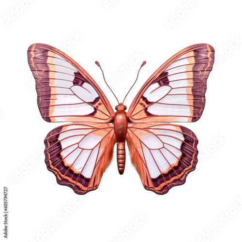 Purple-bordered copper butterfly - Lycaena hippothoe. Transparent PNG. Generative AI