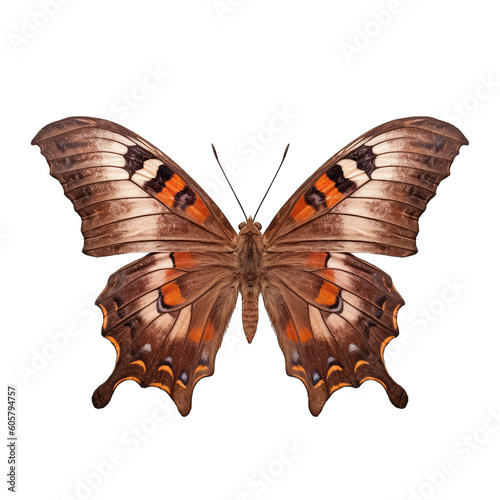 Satyr comma butterfly -  Polygonia egea 1. Transparent PNG. Generative AI photo