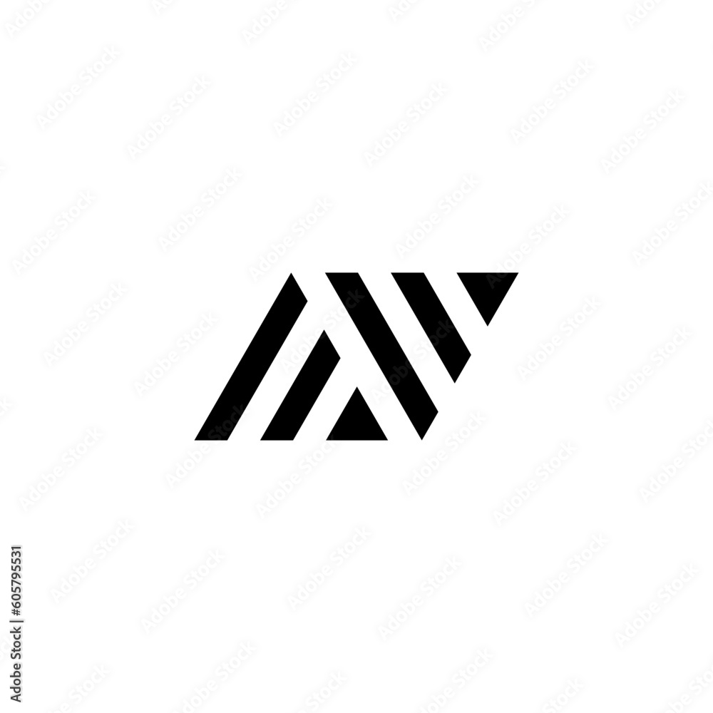 Minimalist line art letter av logo. This logo icon is creatively combined with the letters a and v.
