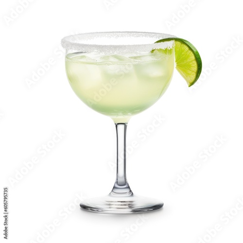 Margarita cocktail Isolated on White. Generative AI
