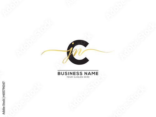 Initials Luxury Cjn Jcn Signature Logo Letter For Your Luxury Shop photo