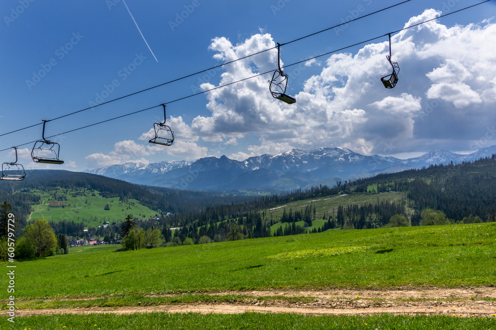 Witów Ski - wiosna widok na Tatry