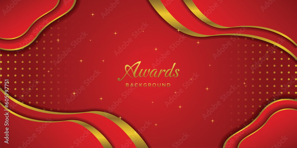 Abstract red and gold luxury background